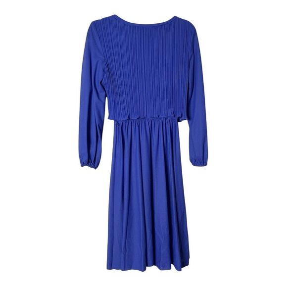 Lady Carol Petites Vintage 70’s Purple Plisse Overlay Sheer Skirt Dress Size 14 - Picture 2 of 8